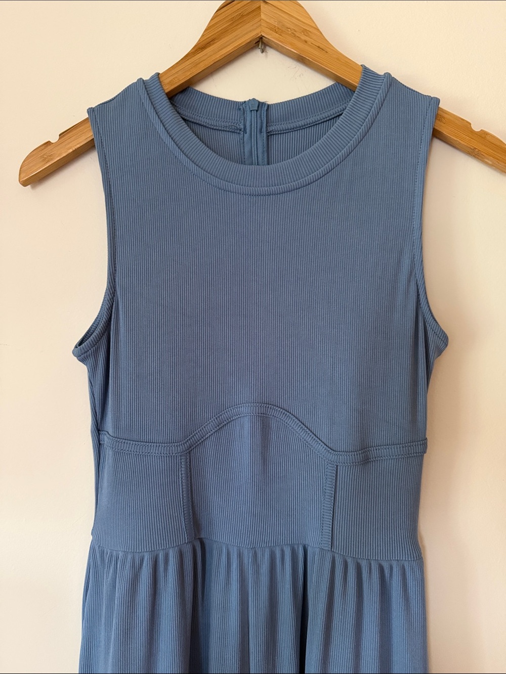 Cider Sleeveless Dusty Blue Wide-Leg Jumpsuit - Picture 7 of 9
